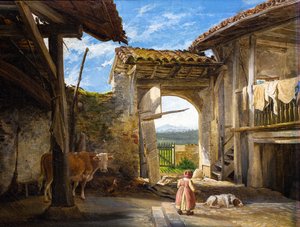 Boerderij door Auguste Flandrin