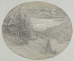 Landschap door Auguste Francois Ravier