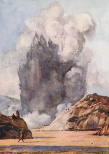Le Geyser Noir, Nieuw-Zeeland door Auguste Gerardin
