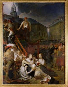 Episode op Place du Bouffay, Nantes, 1793, 1859 door Auguste Hyacinthe Debay