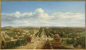 Uitzicht op Parijs, vanaf de Arc de Triomphe de l