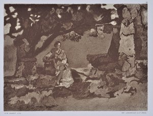 De vrouw bij de bron door Auguste Lauzet