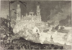 14 Juli. Verlichting van het Palais du Trocadéro door Auguste Lepere