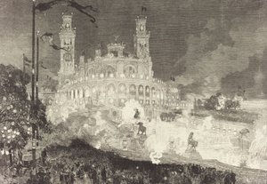 14 Juillet. Verlichting van het Palais du Trocadéro, 1883 door Auguste Lepere