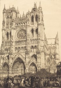 Kathedraal van Amiens - Inventarisatiedag, 1907 door Auguste Lepere