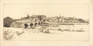 Angers - Panoramisch Uitzicht door Auguste Lepere