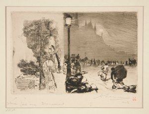 Op de hoek van Pont-aux-Doubles door Auguste Lepere
