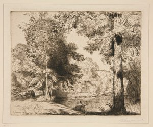 Oevers van de Vie (Vendée) door Auguste Lepere
