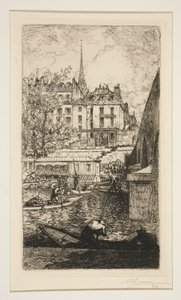 Sloop van het huis van Sabra, nabij het Paleis van Justitie door Auguste Lepere