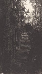 Gesneden trap rue Boutebrie, gepubliceerd 1901
