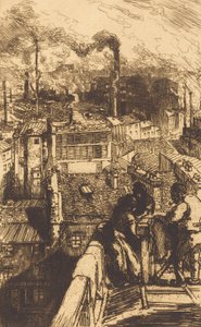 De wijk Gobelins door Auguste Lepere