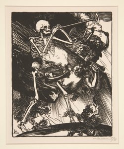 La Mort et les Passions vont fondre sur le Monde, uit La Guerre de 1914, eerste serie, nr. 7 door Auguste Lepere