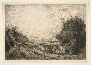 De Weg van La Houssoye (Crevecoeur-le-Grand) door Auguste Lepere