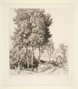 De vallei van de Petit Morin nabij Verdelot (Seine-et-Marne) door Auguste Lepere