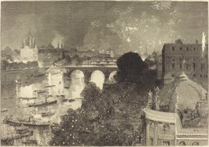 14 Juli. Verlichting van de Seine van Pont Neuf tot Pont au Change
