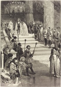 De kroning van keizer Alexander III van Rusland (27 mei) door Auguste Lepere