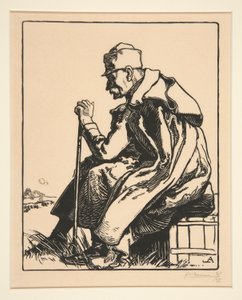De koning van Servië, uit La Guerre de 1914, eerste serie, nr. 4 door Auguste Lepere