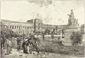 De Ruïnes van het Palais des Tuilleries voor hun Sloop door Auguste Lepere