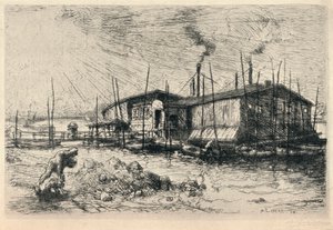 Oude Wasboten bij Grenelle door Auguste Louis Lepère