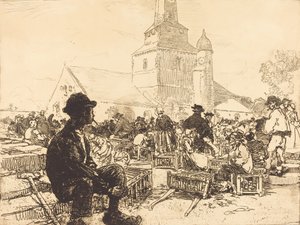 Pluimveemarkt in St.-Jean-de-Mont Marche à la volaille, à St.-Jean-de-Mont, 1892