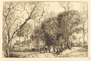 Zomer in Saint-Martin, de Voorbijgaande Bruiloft door Auguste Lepere