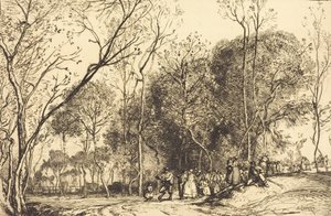 Zomer in Saint-Martin, de Voorbijgaande Bruiloft door Auguste Lepere