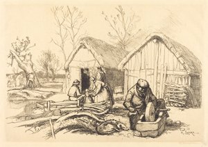 Het huis van de houthakker, Vendee door Auguste Lepere