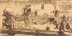 Het Washuis Le lavoir, 1891