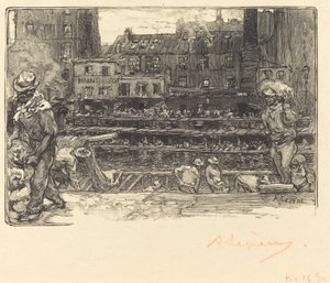 Lossen, Canal Saint-Martin door Auguste Lepere