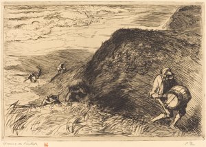 Wrakplunderaars, Saint-Jean-de-Monts door Auguste Lepere