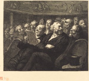 De Orkeststoelen door Auguste Lepère after Honoré Daumier