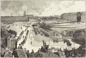 De Militaire Eerbewijzen aan het Dode Lichaam van Admiraal Courbet door Auguste Lepère and Louis Tinayre
