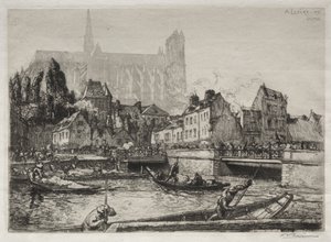 Aankomst van groenten - Amiens door Auguste Louis Lepère