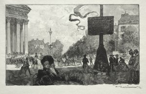 Hoek van de Rue Royale door Auguste Louis Lepère
