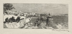 Aanlegplaats in Bercy door Auguste Louis Lepère