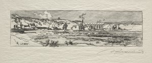 Vijver van Issy les Moulineaux door Auguste Louis Lepère