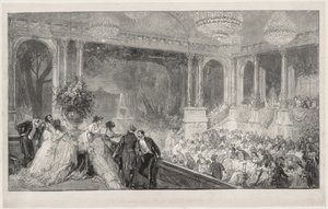 Festival in de Tuilleries door Auguste Louis Lepère