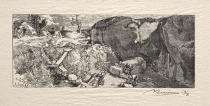 De zandsteengroeve door Auguste Louis Lepère