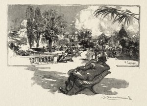 Het Terras van de Vrije Kunsten door Auguste Louis Lepère