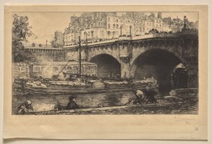 Le Pont Neuf door Auguste Louis Lepère