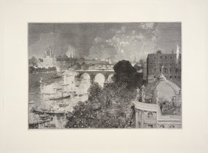 Nautisch feest op de Seine, 14 juli door Auguste Louis Lepère
