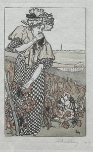 Parijs Almanak, 1897: Herfst door Auguste Louis Lepère