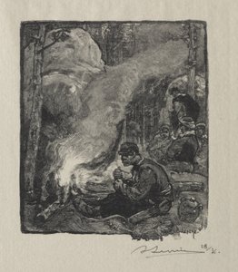 Maaltijd van de houthakkers door Auguste Louis Lepère