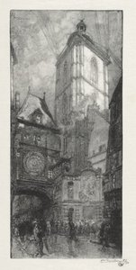 Rouen Illustré: La Gros Horloge door Auguste Louis Lepère