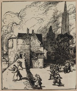 Beleg van Maubeuge door Auguste Louis Lepère