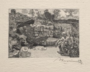 Een steengroeve door Auguste Louis Lepère