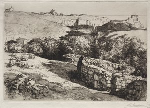 Uitzicht op de haven van La Meule door Auguste Louis Lepère