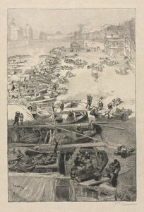 Aankomst van Aardappelen bij het Stadhuis, 1883 door Auguste Louis Lepère