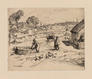 Auguste Lepère: De Hut (Vendée) door Auguste Louis Lepère
