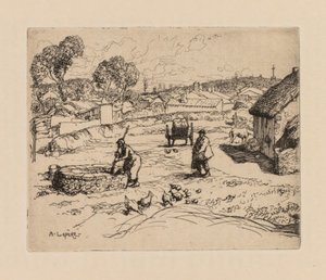 Auguste Lepère: La Masure Vendée door Auguste Louis Lepère